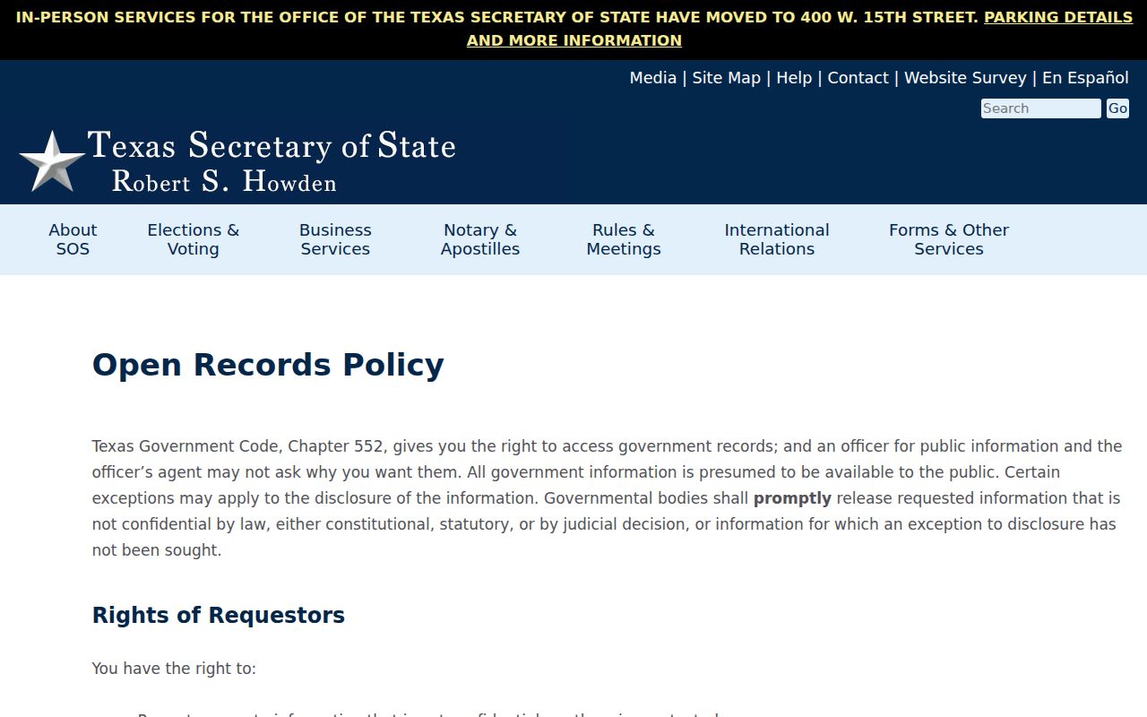 Channelview residents directory Texas Public Information Act request guidance