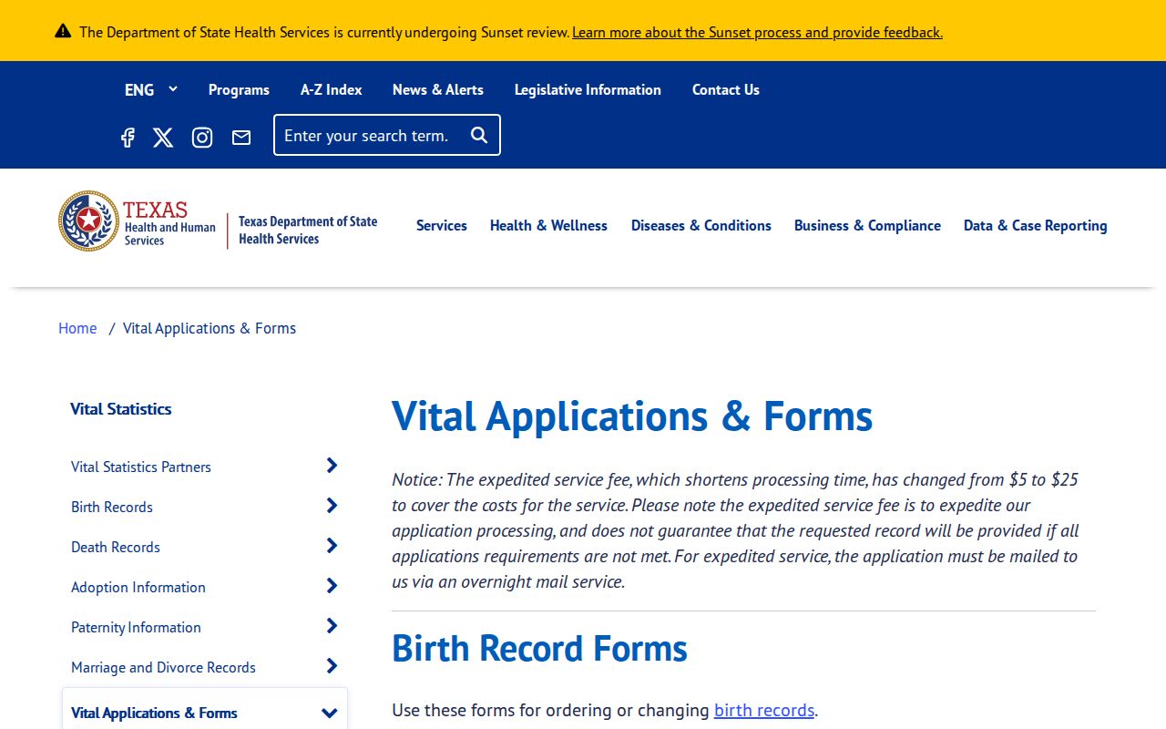 Channelview residents directory Texas vital records forms catalog